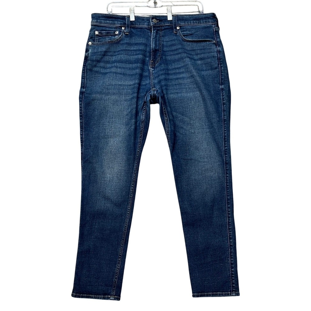 Hollister Athletic Skinny Jeans Men 36x30 Dark Wash Advanced Stretch Denim Twill